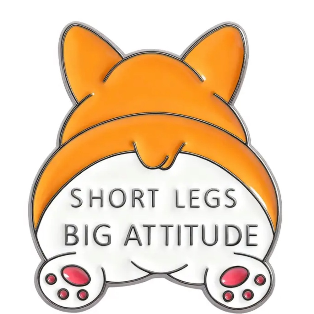 Corgi Enamel Pin with Attitude
